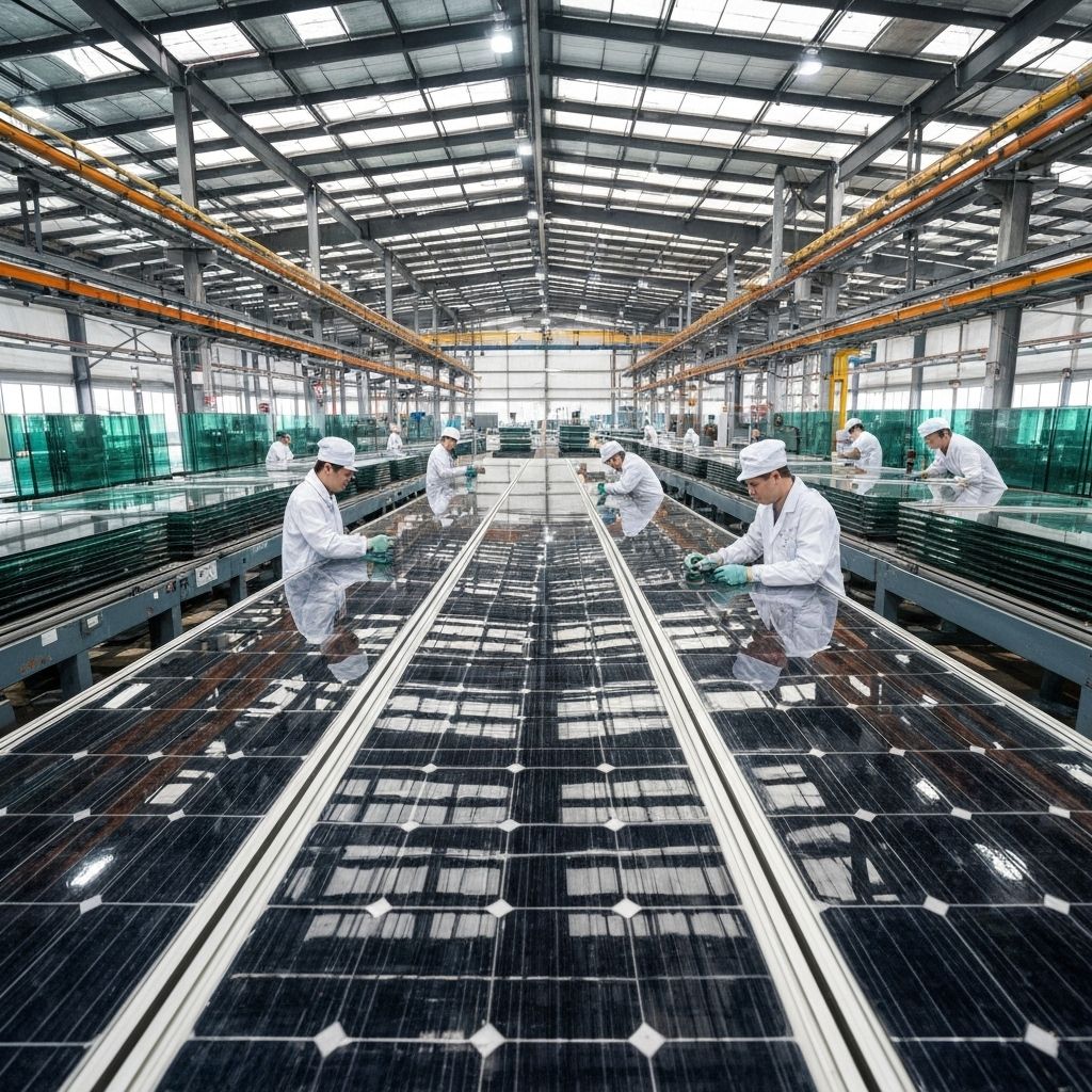 Solar Glass Sheets - Premium quality tempered glass sheets with high light transmission and durability for optimal solar panel performance.